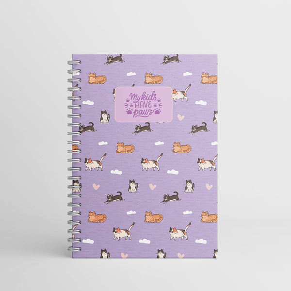 Cat Therapy Club 🐾 — A5 Wire Notebook - Borg El Arab Press