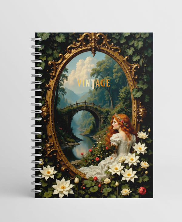 VINTAGE Collection - A5 Wire Notebook Collection Wire-Bound Pages - 80 Pages - Borg El Arab Press