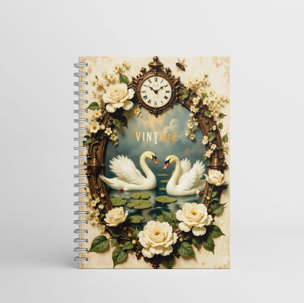 VINTAGE Collection - A5 Wire Notebook Collection Wire-Bound Pages - 80 Pages - Borg El Arab Press