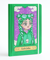 Anime Girl – Deluxe A5 Hardcover Notebook - 96 Stitched Pages, Lay-Flat Design, Travel-Friendly & Sturdy - Borg El Arab Press