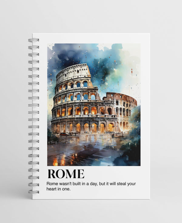 CITIES Collection - A5 Wire Notebook Collection Wire-Bound Pages - 80 Pages - Borg El Arab Press