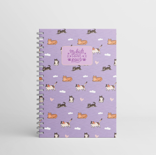 Cats - A5 Wire Notebook Collection Wire-Bound Pages - 80 Pages - Borg El Arab Press