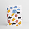 Cat Therapy Club 🐾 — A5 Wire Notebook - Borg El Arab Press