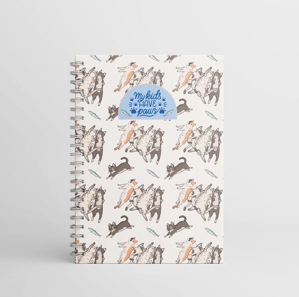 Cats - A5 Wire Notebook Collection Wire-Bound Pages - 80 Pages - Borg El Arab Press