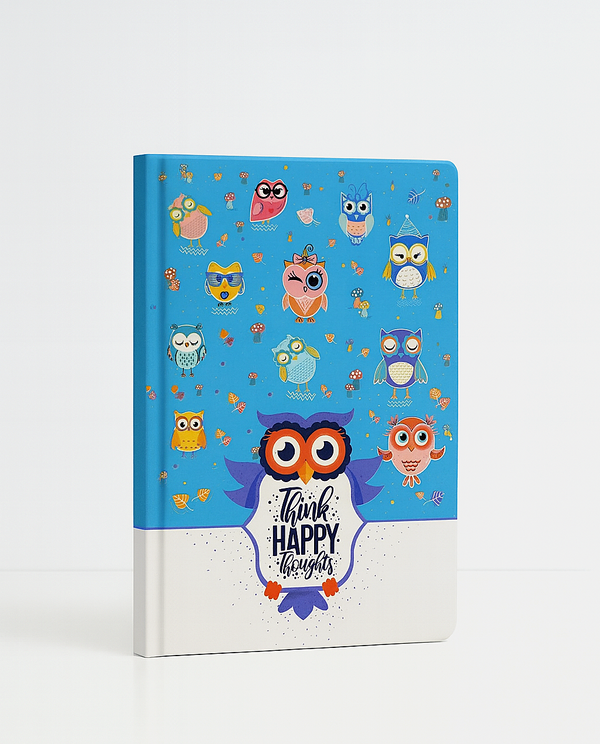 Owl – Lay-Flat A5 Hardcover Notebook, 96 Stitched Pages, Built for Journey & Joy - Borg El Arab Press