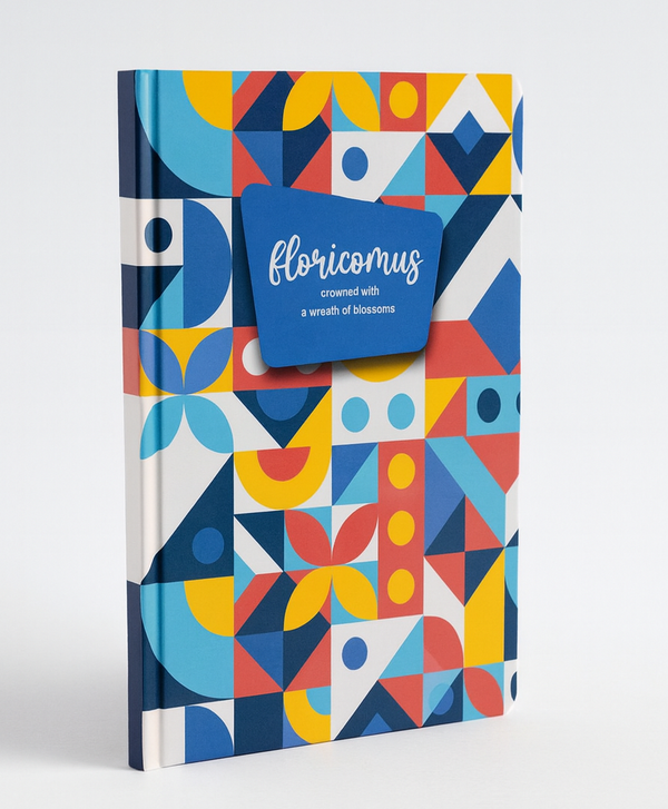 Abstract – Quiescent Floricomus Moed Euphelicia A5 Hardcover Notebook96 Lay-Flat Stitched Pages, Compact & Durable - Borg El Arab Press