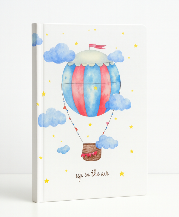 Air Balloon – Premium A5 Hardcover Notebook96 Stitched Pages, Lay-Flat Design, Compact & Durable - Borg El Arab Press