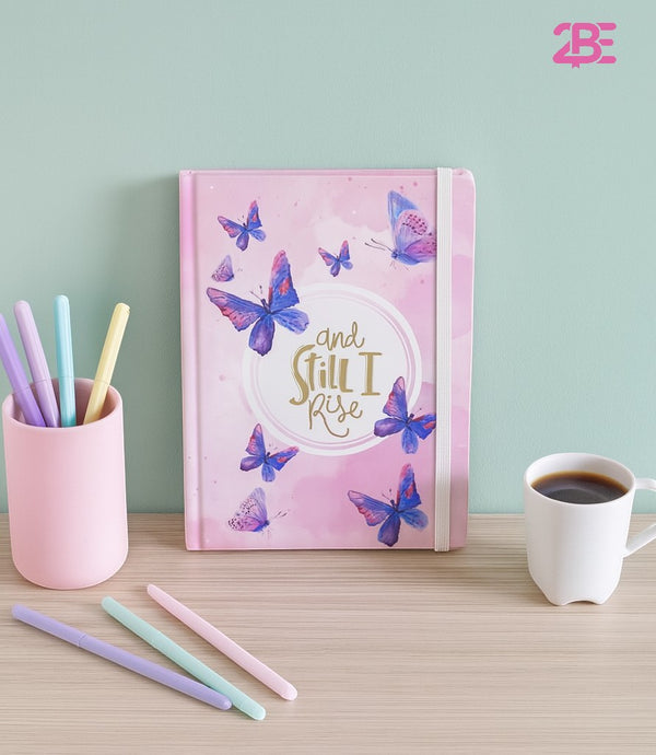 Butterfly - Premium A5 Hardcover Notebook – 96 Stitched Pages, Lay-Flat Design, Compact & Durable - Borg El Arab Press