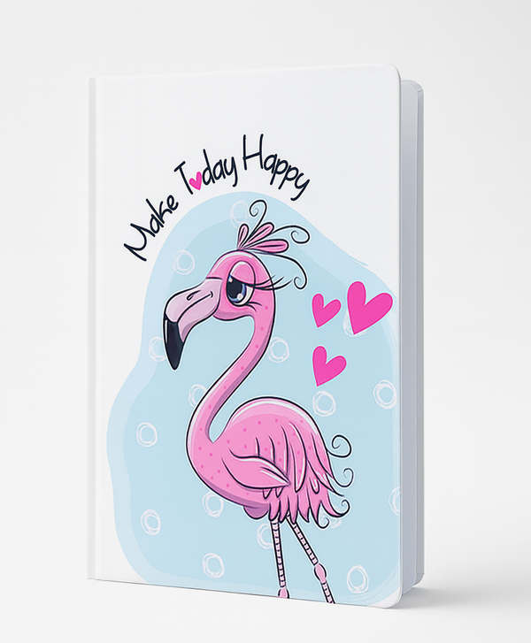 Flamingo Vibes – A5 Hardcover Notebook Collection96 Lay-Flat Stitched Pages, Compact & Durable - Borg El Arab Press
