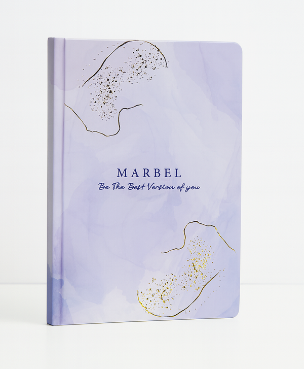 Marble – Elegant A5 Hardcover Notebook96 Stitched Pages, Lay-Flat, Travel-Ready & Resilient - Borg El Arab Press
