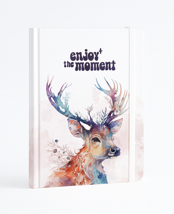 Enjoy the Moment – A5 Hardcover Notebook96 Pages, Animal Designs, Travel-Ready - Borg El Arab Press