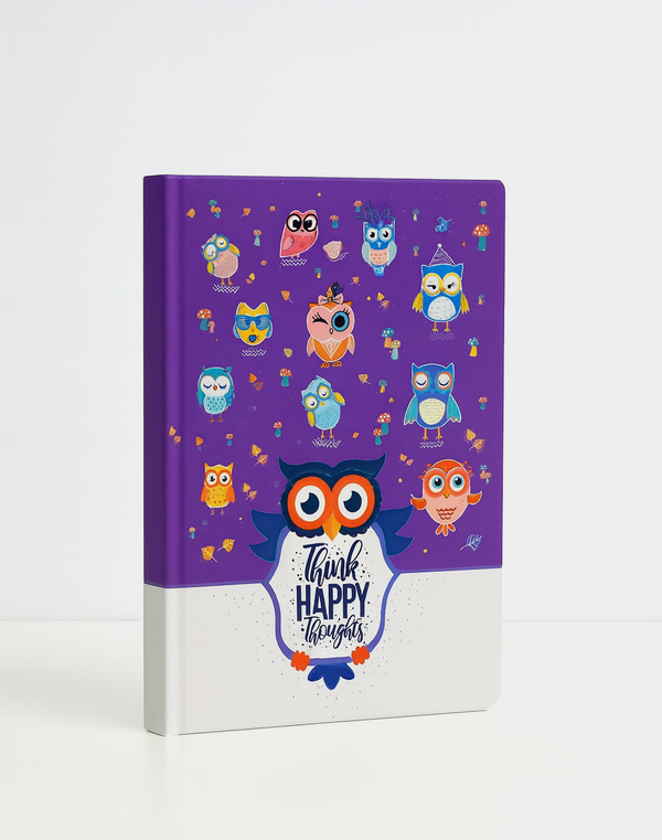 Owl – Lay-Flat A5 Hardcover Notebook, 96 Stitched Pages, Built for Journey & Joy - Borg El Arab Press