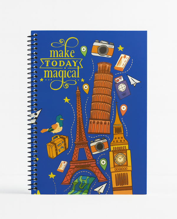 B5 Wire Notebook Collection 120 Wire-Bound Pages, Softcover & Portable - Borg El Arab Press