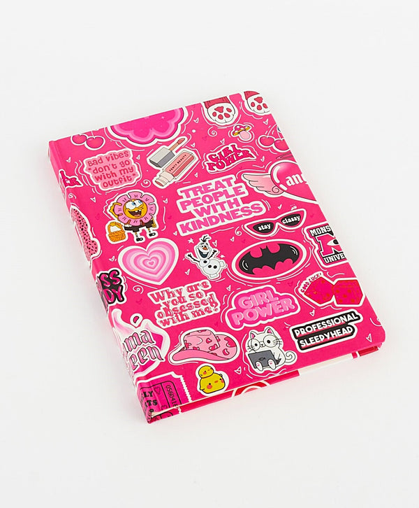 Stickers - Premium A5 Hardcover Notebook – 96 Stitched Pages, Lay-Flat Design, Compact & Durable - Borg El Arab Press