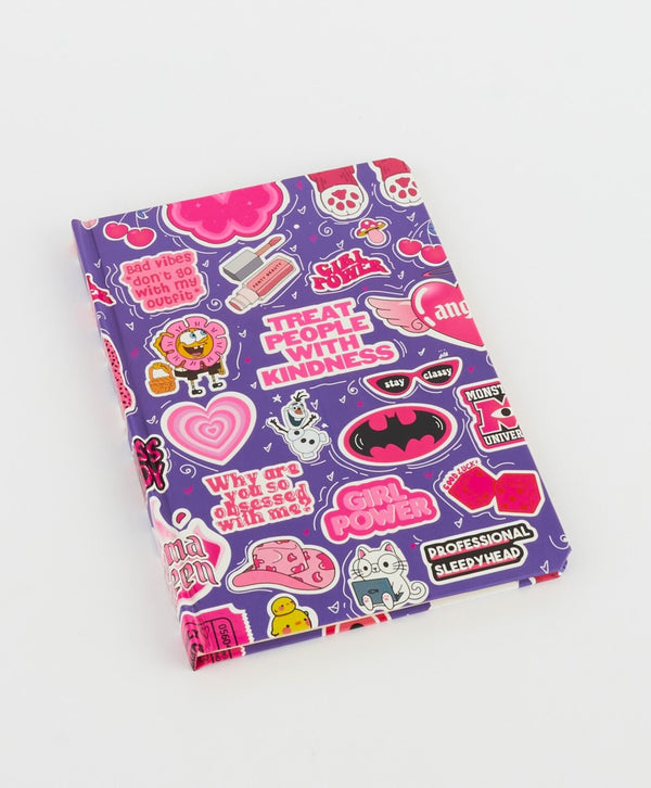 Stickers - Premium A5 Hardcover Notebook – 96 Stitched Pages, Lay-Flat Design, Compact & Durable - Borg El Arab Press