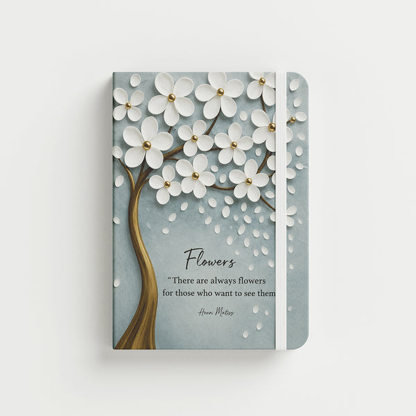 Floral Harmony 🌸 — A6 Hardcover Notebook 96 Pages