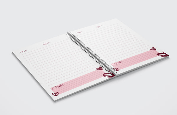 PRINCESS Collection - A5 Wire Notebook Collection Wire-Bound Pages - 80 Pages - Borg El Arab Press