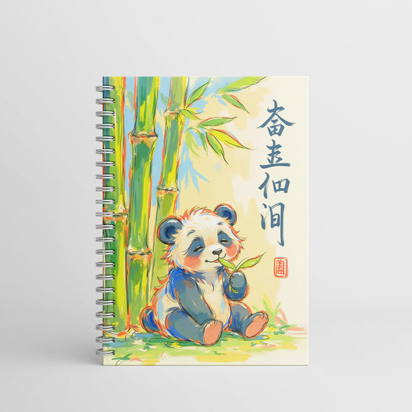 Panda Harmony 🐼 — A5 Wire Notebook - Borg El Arab Press