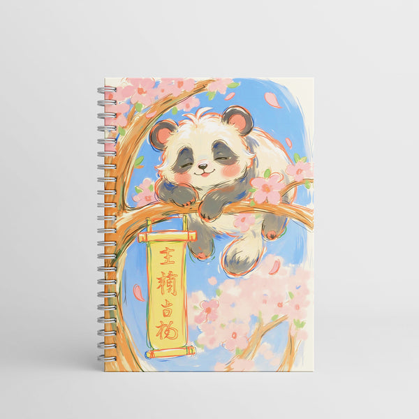Panda Harmony 🐼 — A5 Wire Notebook - Borg El Arab Press