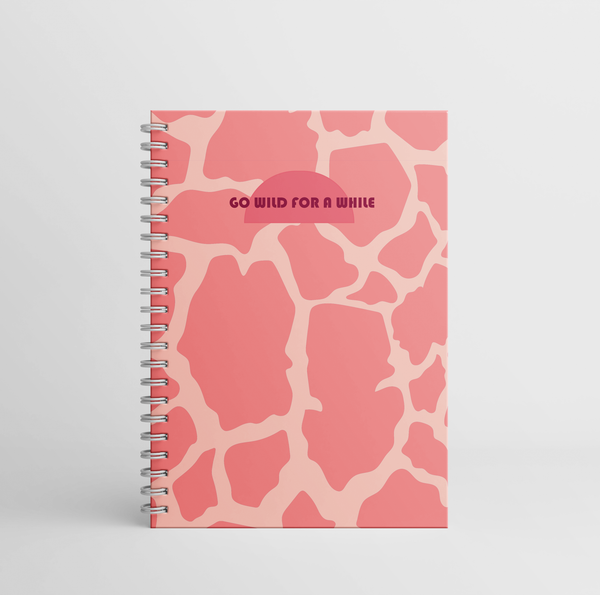 Go Wild For A While - A5 Wire Notebook Collection Wire-Bound Pages - 80 Pages - Borg El Arab Press