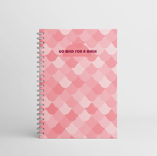 Go Wild For A While - A5 Wire Notebook Collection Wire-Bound Pages - 80 Pages - Borg El Arab Press