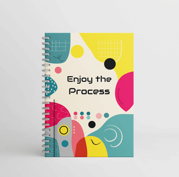 Enjoy The Process Collection - A5 Wire Notebook Collection Wire-Bound Pages - 80 Pages - Borg El Arab Press