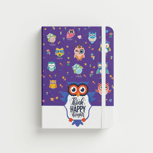 Sparkle Owls 🦉 — A5 Hardcover Notebook - Borg El Arab Press