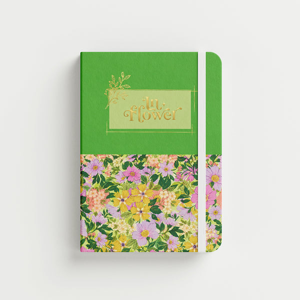 In Flower 🌸 — A6 Hardcover Notebook 96 Pages