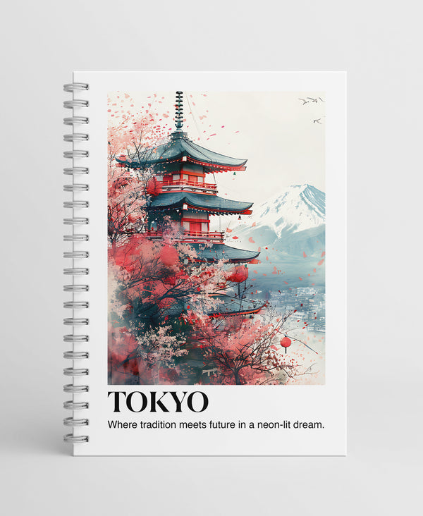 CITIES Collection - A5 Wire Notebook Collection Wire-Bound Pages - 80 Pages - Borg El Arab Press