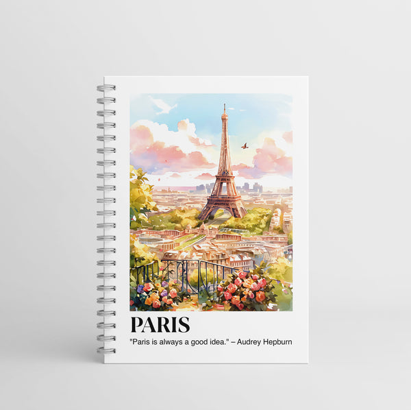 CITIES Collection - A5 Wire Notebook Collection Wire-Bound Pages - 80 Pages - Borg El Arab Press