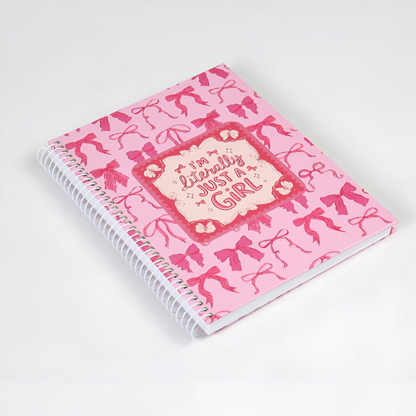 Just a Girl 🎀 — B5 Hardcover Wire bound Notebook Collection - Borg El Arab Press