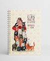 Cats - A5 Wire Notebook Collection Wire-Bound Pages - 80 Pages - Borg El Arab Press