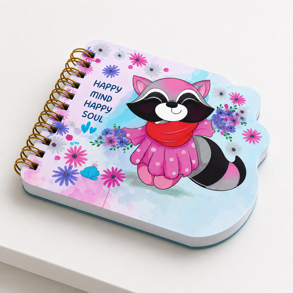 Raccoon Blossom 🦝🌸 — A6 Hardcover Wire bound Notebook Collection — 96 Pages