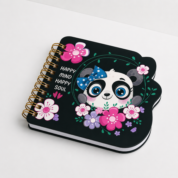 Panda Noir 🐼🖤 — A6 Hardcover Wire bound Notebook Collection — 96 Pages