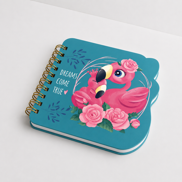 Flamingo Fantasy ✨🦩 — A6 Hardcover Wire bound Notebook Collection — 96 Pages - Borg El Arab Press