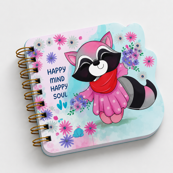 Raccoon Blossom 🦝🌸 — A6 Hardcover Wire bound Notebook Collection — 96 Pages