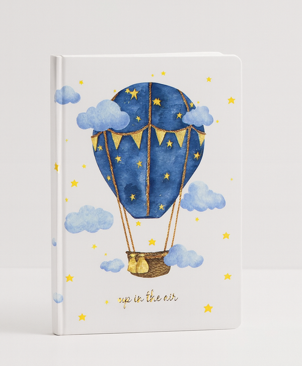 Air Balloon – Premium A5 Hardcover Notebook96 Stitched Pages, Lay-Flat Design, Compact & Durable - Borg El Arab Press