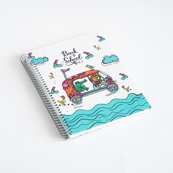 School Adventure 🚌 — B5 Hardcover Wire bound Notebook Collection - Borg El Arab Press