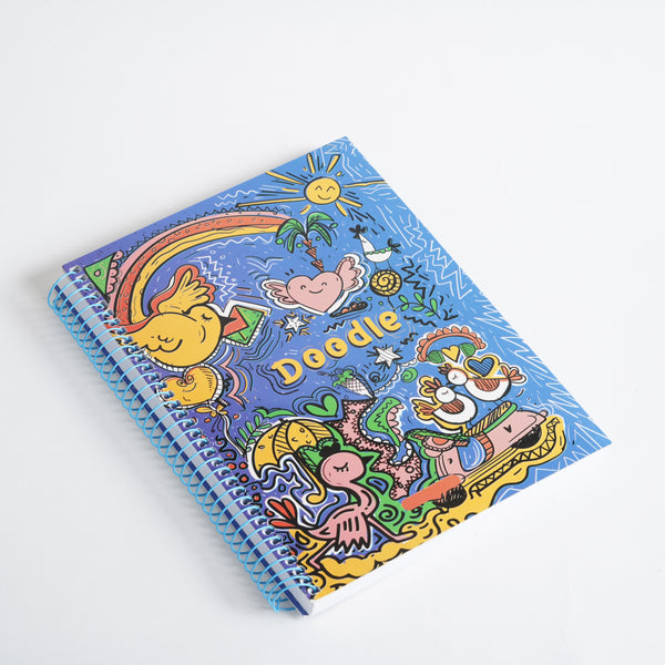 Doodle World 🎨 — B5 Softcover Wire bound Notebook Collection - Borg El Arab Press