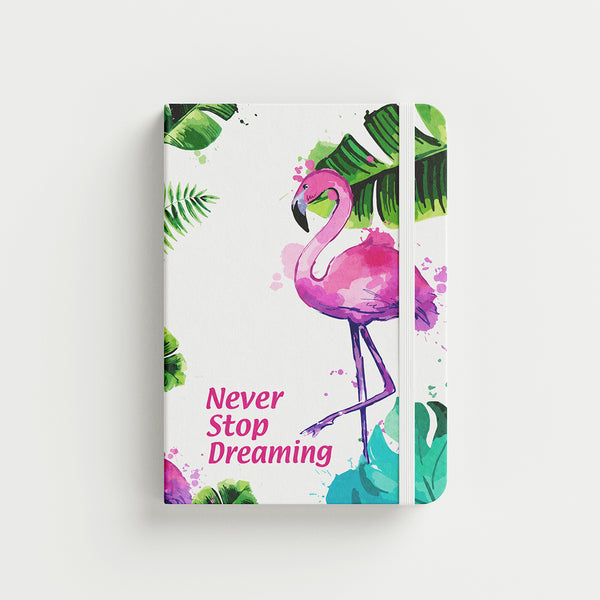 Flamingo Bliss 🦩🌴, A5 Notebook - Borg El Arab Press