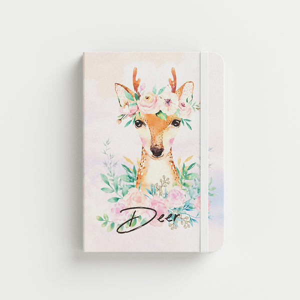 Pastel Woodland Animals 🌸🦊 — A6 Hardcover Notebook 96 Pages