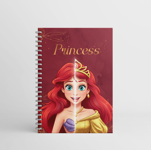 PRINCESS Collection - A5 Wire Notebook Collection Wire-Bound Pages - 80 Pages - Borg El Arab Press
