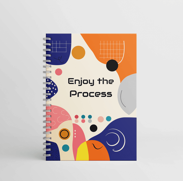 Enjoy The Process Collection - A5 Wire Notebook Collection Wire-Bound Pages - 80 Pages - Borg El Arab Press