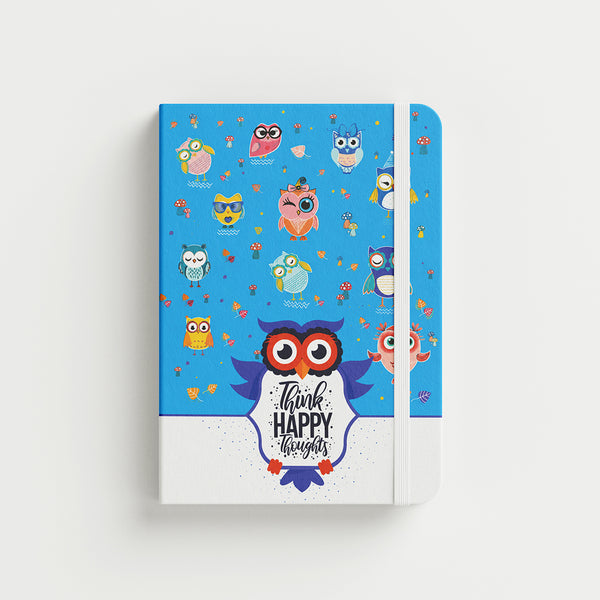 Sparkle Owls 🦉 — A5 Hardcover Notebook - Borg El Arab Press