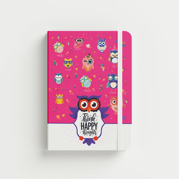 Sparkle Owls 🦉 — A5 Hardcover Notebook - Borg El Arab Press