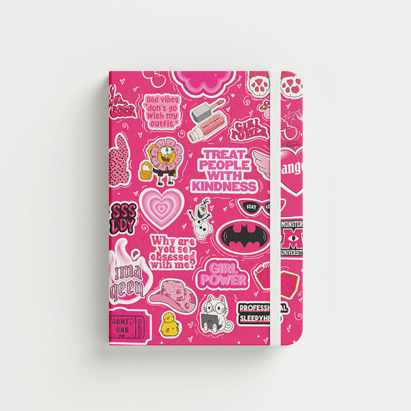 Sticker Vibes — A5 Hardcover Notebook - Borg El Arab Press