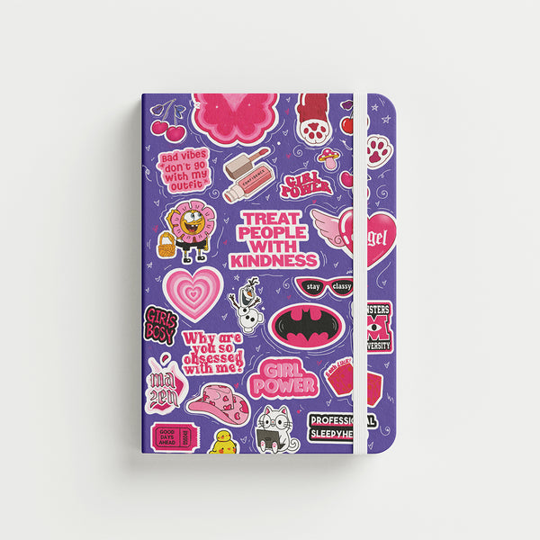 Sticker Vibes — A5 Hardcover Notebook - Borg El Arab Press